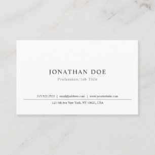 Elegantes Minimalistisches klassisches Template Be Visitenkarte