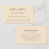 Elegantes Minimalistisches Kundenkartenhandwriting Visitenkarte (Vorne/Hinten)