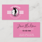 Elegantes Minimalistisches Ladys Golf Design Visitenkarte (Vorne/Hinten)