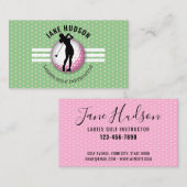 Elegantes Minimalistisches Ladys Golf Design Visitenkarte (Vorne/Hinten)