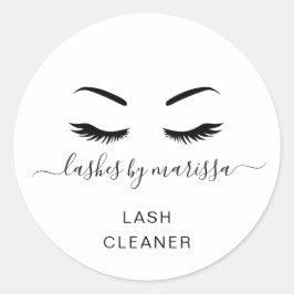 Elegantes Minimalistisches Lash Cleaner Lashes Runder Aufkleber