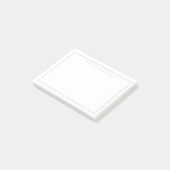 Elegantes minimalistisches Lavendel-Monogramm Post-it Klebezettel (angewinkelt)