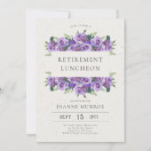 Elegantes Minimalistisches Leben in Lilac Einladung (Vorderseite)