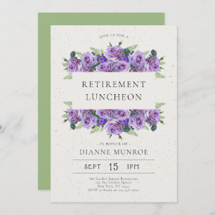 Elegantes Minimalistisches Leben in Lilac Einladung