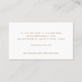 Elegantes Minimalistisches Licht Beruflich Visitenkarte (Rückseite)