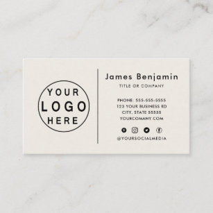 Elegantes, minimalistisches Logo, hellbraun Visitenkarte