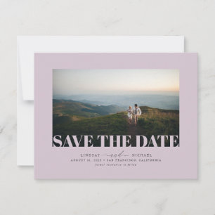 Elegantes Minimalistisches Mauve  Foto Save The Date