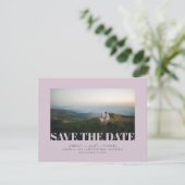 Elegantes Minimalistisches Mauve-Save the Date Fot Save The Date (Stehend Vorderseite)