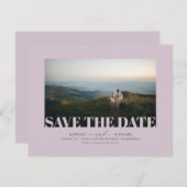 Elegantes Minimalistisches Mauve-Save the Date Fot Save The Date (Vorne/Hinten)