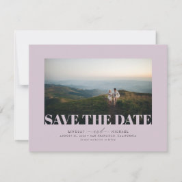 Elegantes Minimalistisches Mauve-Save the Date Fot Save The Date