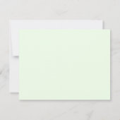 Elegantes Minimalistisches Mint Green Save the Dat Save The Date (Rückseite)