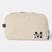 Elegantes Minimalistisches Mit Monogramm Geschenk Waschbeutel (Vorderseite)