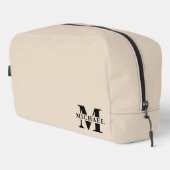 Elegantes Minimalistisches Mit Monogramm Geschenk Waschbeutel (Rechte Ecke)