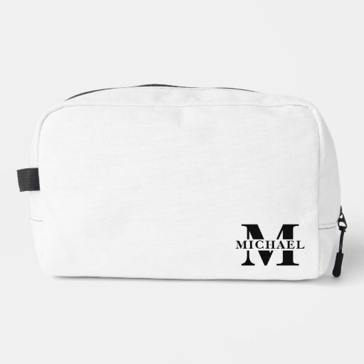 Elegantes Minimalistisches Mit Monogramm Geschenk  Waschbeutel (Vorderseite)