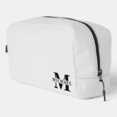 Elegantes Minimalistisches Mit Monogramm Geschenk Waschbeutel (Rechte Ecke)