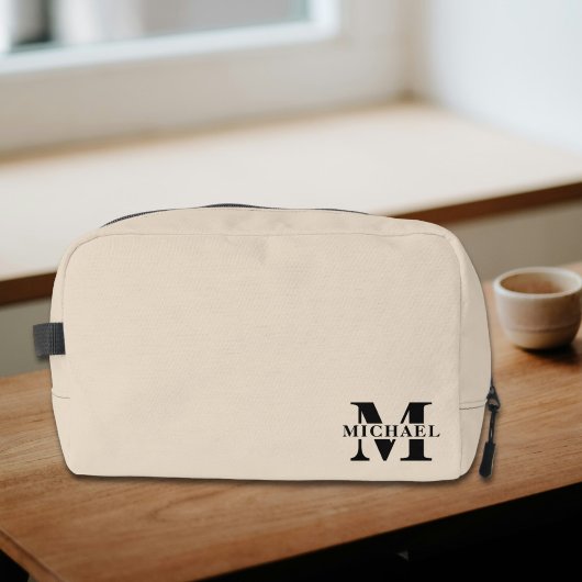 Elegantes Minimalistisches Mit Monogramm Geschenk Waschbeutel