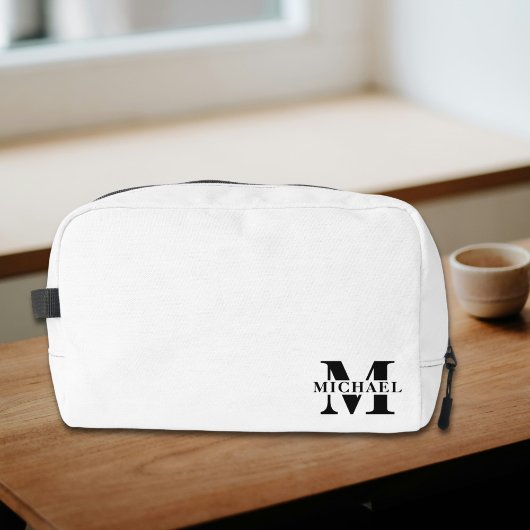 Elegantes Minimalistisches Mit Monogramm Geschenk Waschbeutel