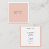 Elegantes minimalistisches Modern Sleek modisches Quadratische Visitenkarte (Vorne/Hinten)