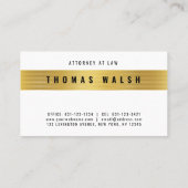 Elegantes Minimalistisches, modernes Gold Band Des Visitenkarte (Rückseite)