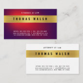 Elegantes Minimalistisches, modernes Gold Band Des Visitenkarte (Vorne/Hinten)