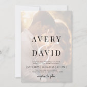 Elegantes Minimalistisches modernes Hochzeitsfest- Einladung (Vorderseite)