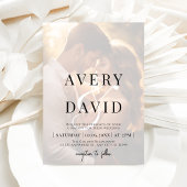 Elegantes Minimalistisches modernes Hochzeitsfest- Einladung
