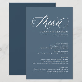 Elegantes Minimalistisches modernes Hochzeitsmenü