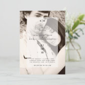 Elegantes Minimalistisches modernes Hochzeitsstil- Einladung (Stehend Vorderseite)