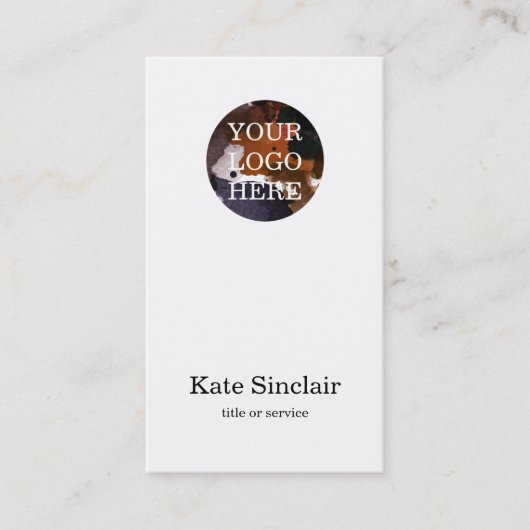Elegantes Minimalistisches modernes Ihr Logo Visitenkarte (Vorderseite)