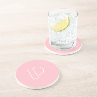 Elegantes minimalistisches modernes Initial auf pa Getränkeuntersetzer