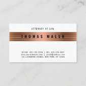 Elegantes Minimalistisches, modernes Kupfergoldban Visitenkarte (Rückseite)