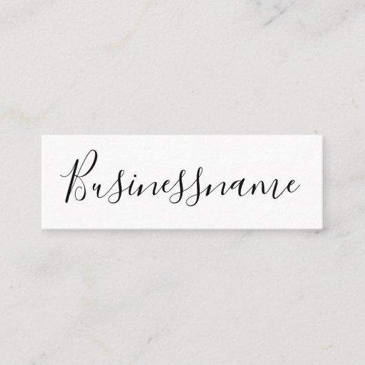 Elegantes minimalistisches modernes Schwarz-Weiß-D Treuekarte (Vorderseite)