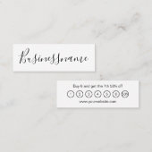 Elegantes minimalistisches modernes Schwarz-Weiß-D Treuekarte (Vorne/Hinten)