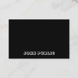 Elegantes Minimalistisches, modernes Schwarz-Weiß- Visitenkarte