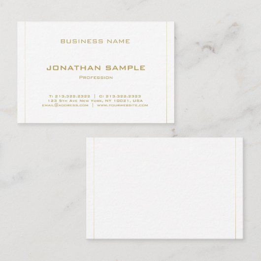 Elegantes Minimalistisches modernes Visitenkarte (Vorne/Hinten)