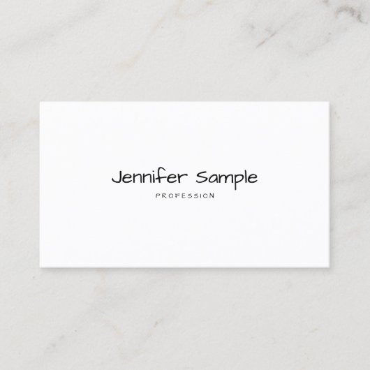 Elegantes Minimalistisches, modernes Vorlagenhands Visitenkarte (Vorderseite)