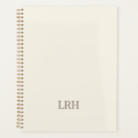 Elegantes Minimalistisches Monogram Ivory Spiral N