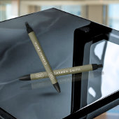 Elegantes, minimalistisches Monogram-Ölive mit Log Kugelschreiber