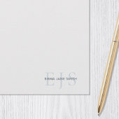 Elegantes Minimalistisches Monogram Stationery Pap