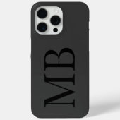 Elegantes Minimalistisches Monogramm Case-Mate iPhone Hülle (Rückseite)