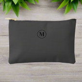 Elegantes Minimalistisches Monogramm Initial Gray Zubehörtasche