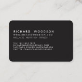 ELEGANTES Minimalistisches Monogramm-klassisches Visitenkarte (Rückseite)