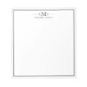 Elegantes Minimalistisches Monogramm mit drei Buch Notizblock (Vorderseite)
