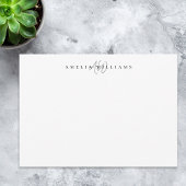 Elegantes Minimalistisches Monogramm Mitteilungskarte