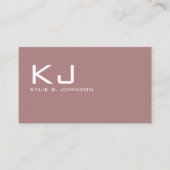 Elegantes Minimalistisches Monogramm Personalisier Visitenkarte (Vorderseite)