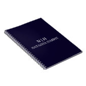 Elegantes minimalistisches Monogramm Professional Notizblock (Rechte Seite)