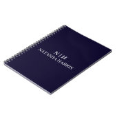 Elegantes minimalistisches Monogramm Professional Notizblock (Linke Seite)
