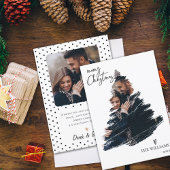 Elegantes Minimalistisches Multi-Foto Frohe Weihna