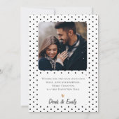 Elegantes Minimalistisches Multi-Foto Frohe Weihna (Rückseite)