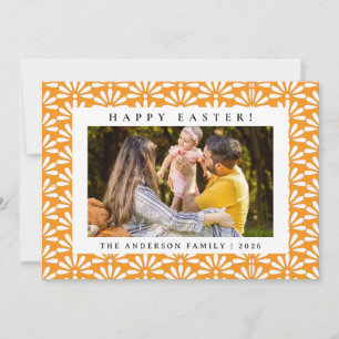 Elegantes minimalistisches Muster Frohe Ostern 1 F Feiertagskarte